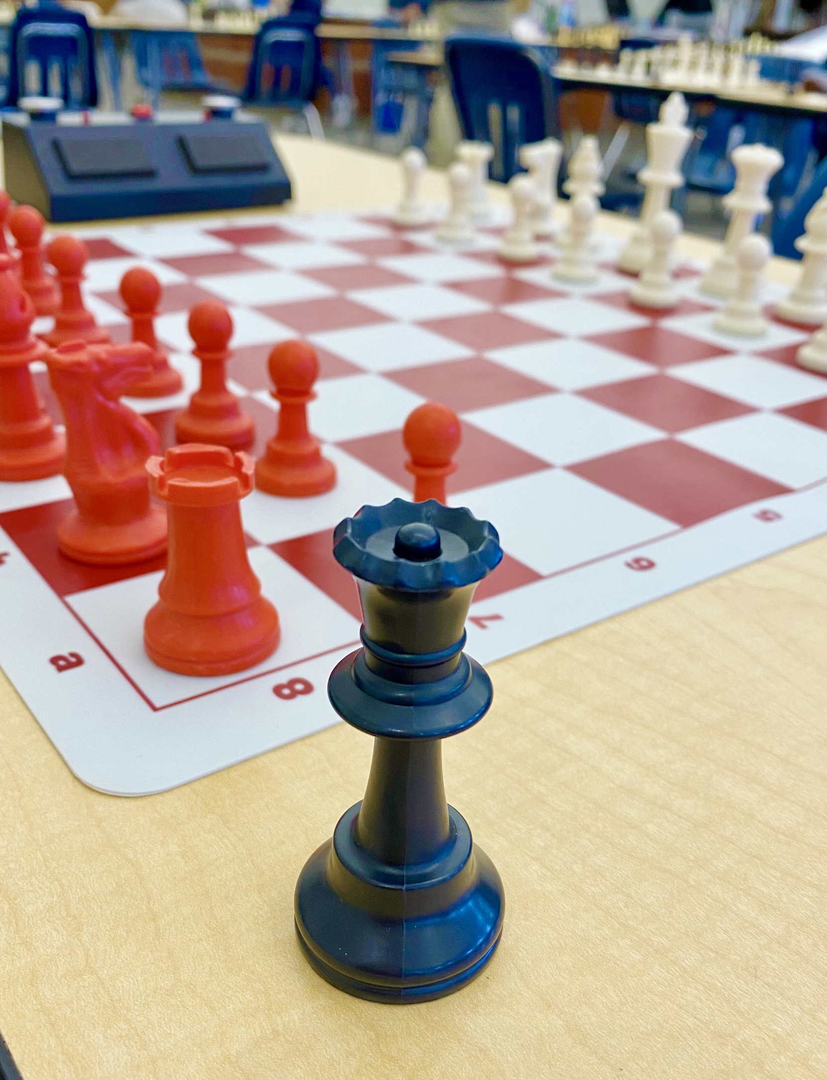 Photo: Close up of chess pieces